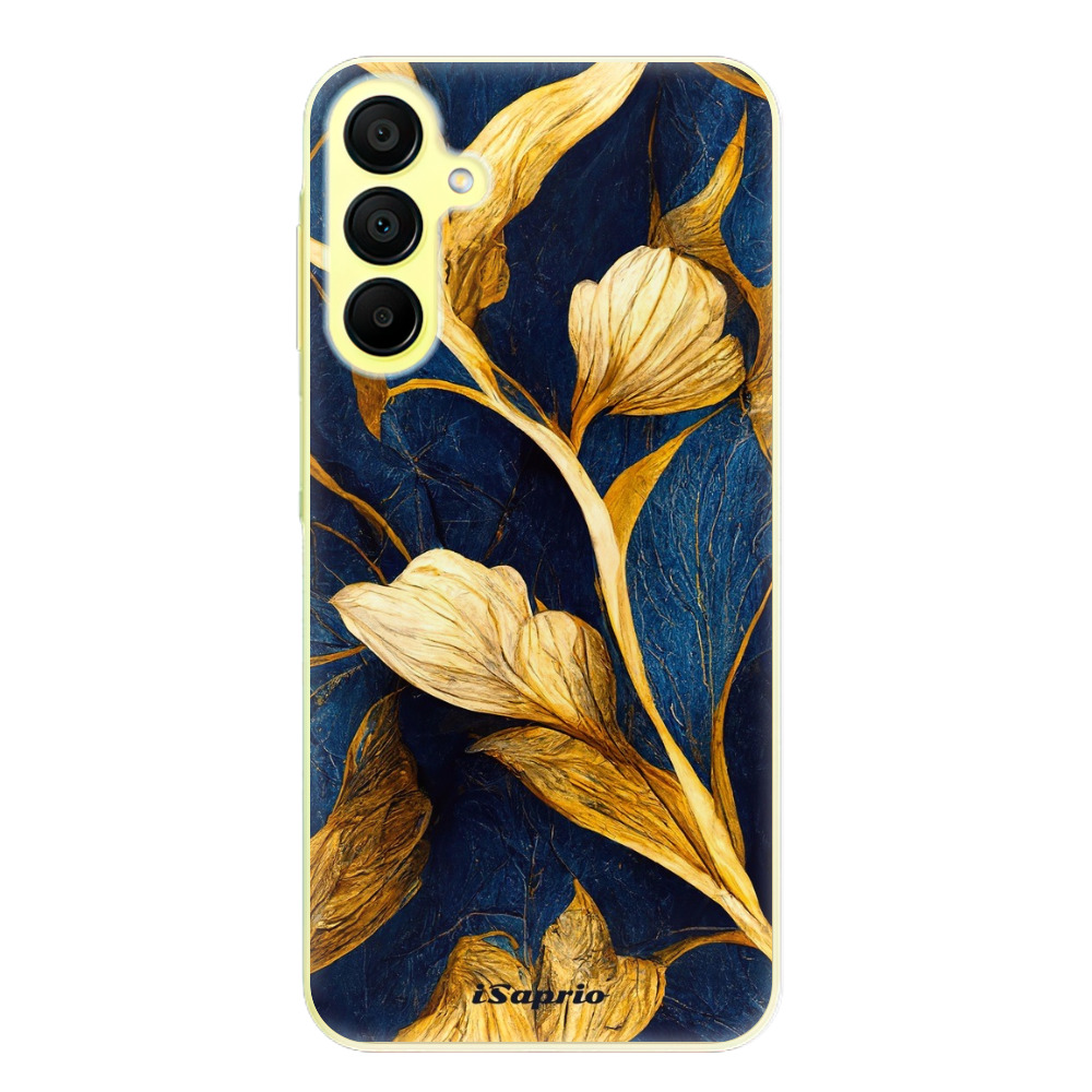 Odolné silikonové pouzdro iSaprio - Gold Leaves - Samsung Galaxy A15 / A15 5G