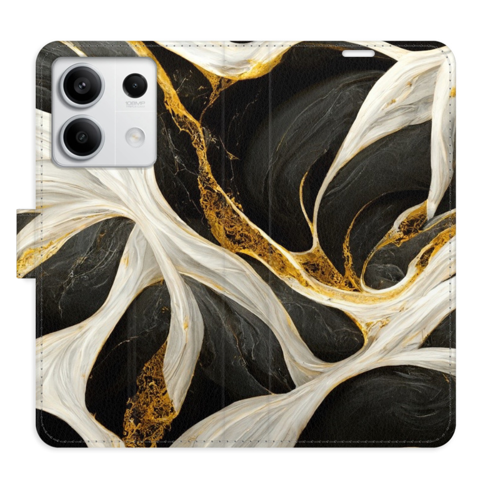 Flipové pouzdro iSaprio - BlackGold Marble - Xiaomi Redmi Note 13 5G