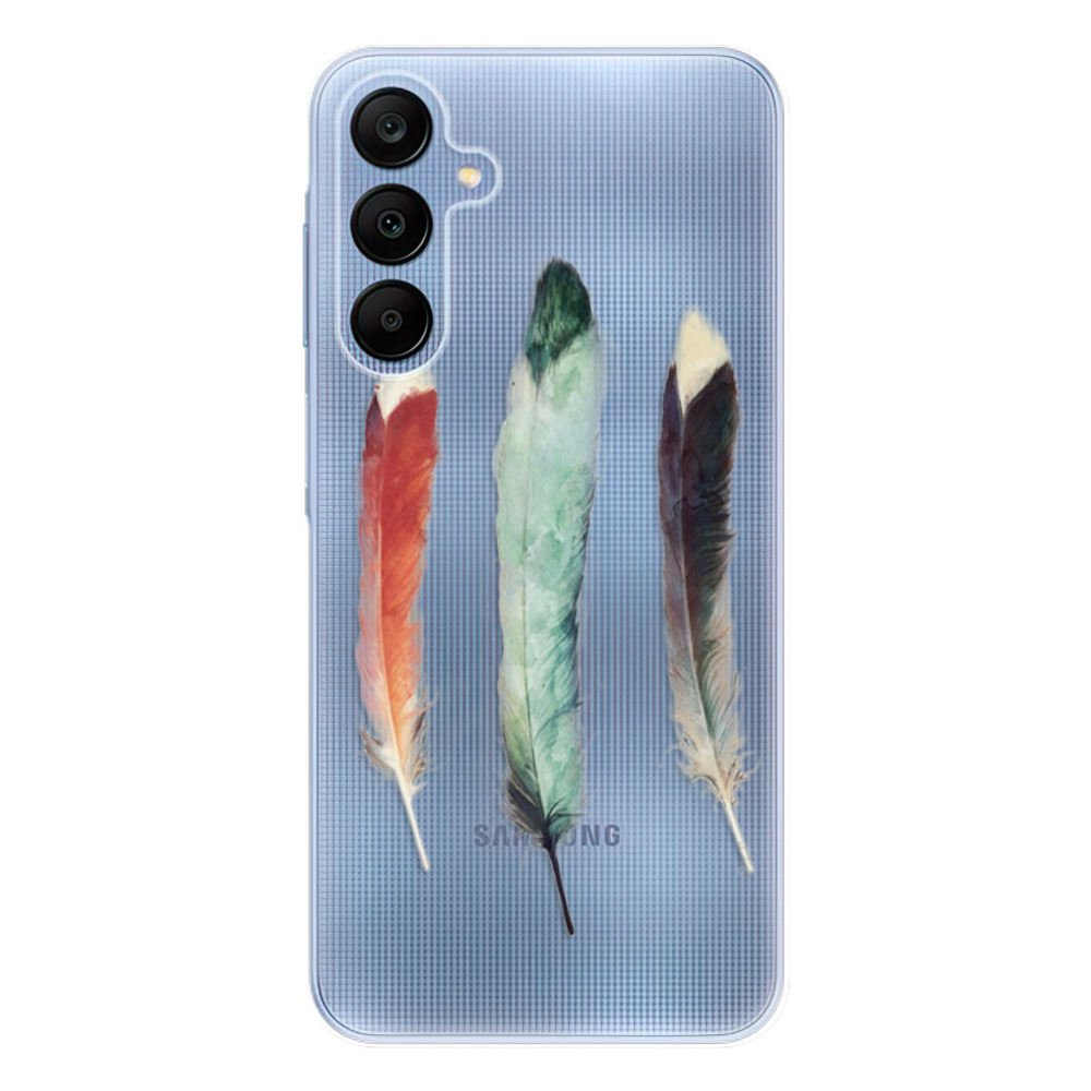 Odolné silikonové pouzdro iSaprio - Three Feathers - Samsung Galaxy A25 5G