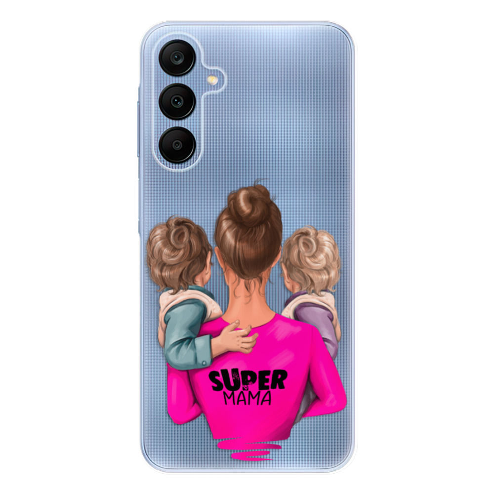 Odolné silikonové pouzdro iSaprio - Super Mama - Two Boys - Samsung Galaxy A25 5G