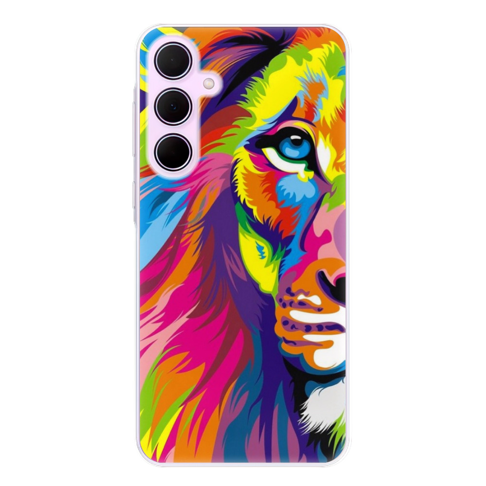 Odolné silikonové pouzdro iSaprio - Rainbow Lion - Samsung Galaxy A35 5G