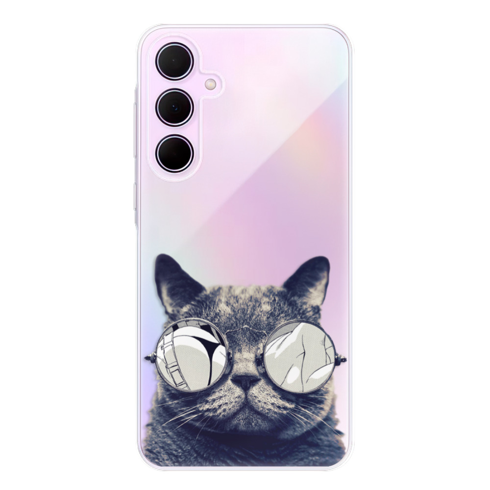 Odolné silikonové pouzdro iSaprio - Crazy Cat 01 - Samsung Galaxy A35 5G