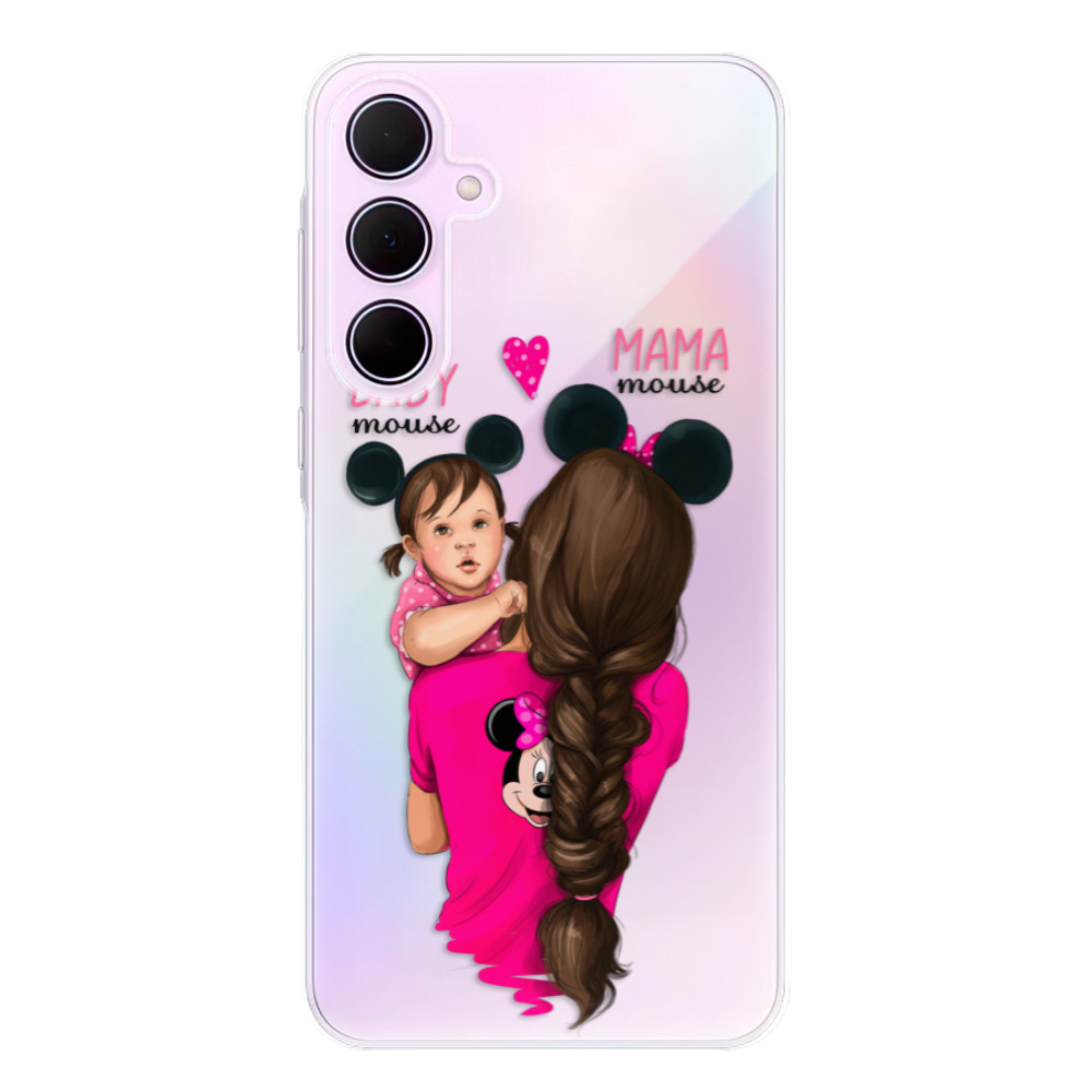Odolné silikonové pouzdro iSaprio - Mama Mouse Brunette and Girl - Samsung Galaxy A35 5G