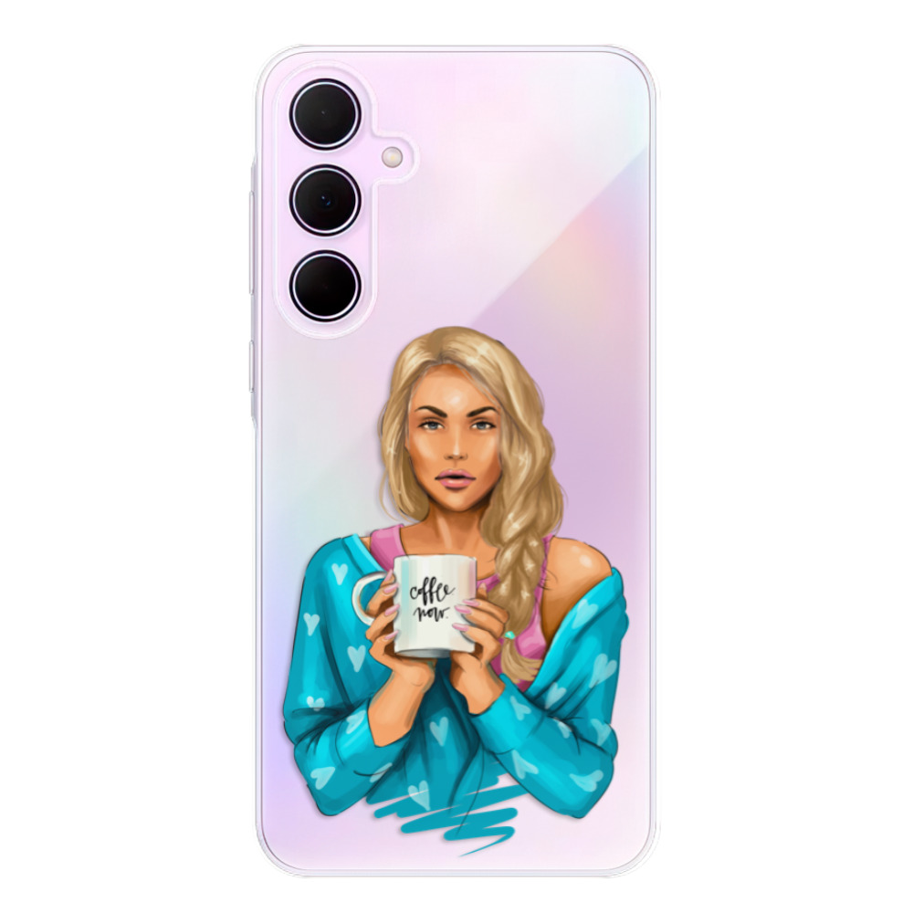 Odolné silikonové pouzdro iSaprio - Coffe Now - Blond - Samsung Galaxy A55 5G