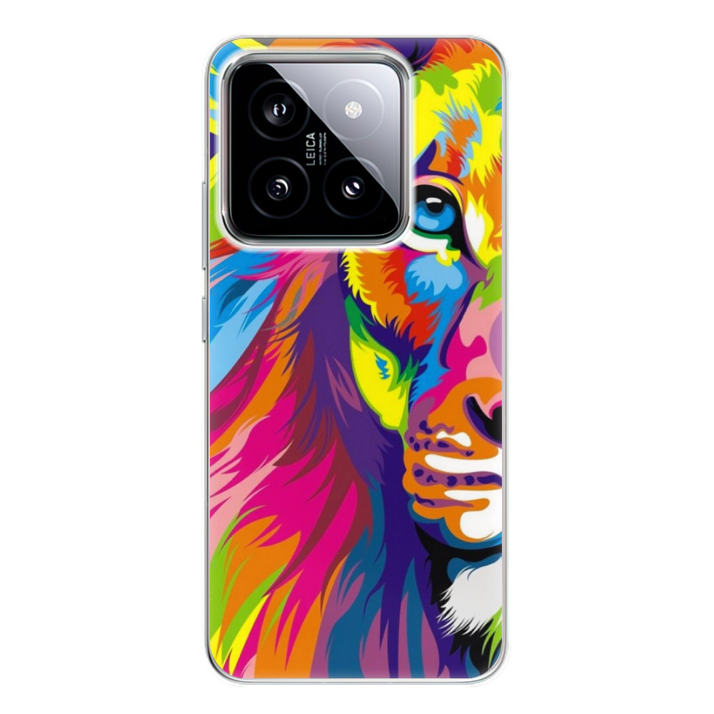 Odolné silikonové pouzdro iSaprio - Rainbow Lion - Xiaomi 14