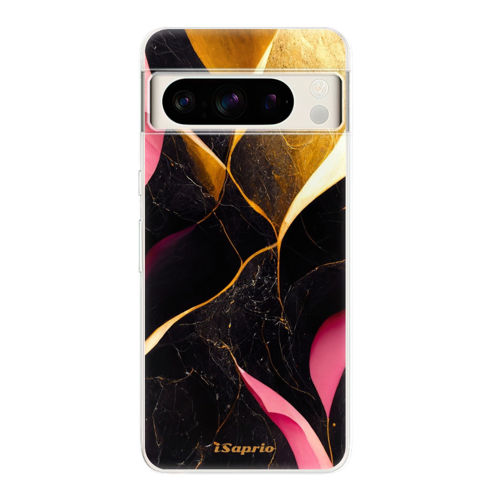 Silikonové odolné pouzdro iSaprio - Gold Pink Marble - Google Pixel 8 Pro (Odolný silikonový kryt, obal, pouzdro - Gold Pink Marble - Google Pixel 8 Pro)