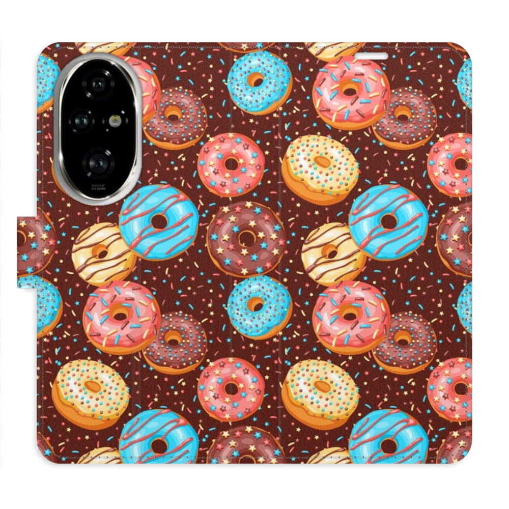 Knížkové flip pouzdro iSaprio s kapsičkami na karty - Donuts Pattern - Honor 200 Pro (Flip knížkové pouzdro, kryt, obal iSaprio s kapsičkami na karty a motivem - Donuts Pattern - Honor 200 Pro)