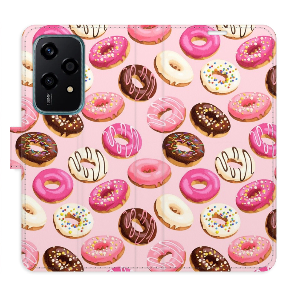 Knížkové flip pouzdro iSaprio s kapsičkami na karty - Donuts Pattern 03 - Honor 200 Lite (Flip knížkové pouzdro, kryt, obal iSaprio s kapsičkami na karty a motivem - Donuts Pattern 03 - Honor 200 Lite)