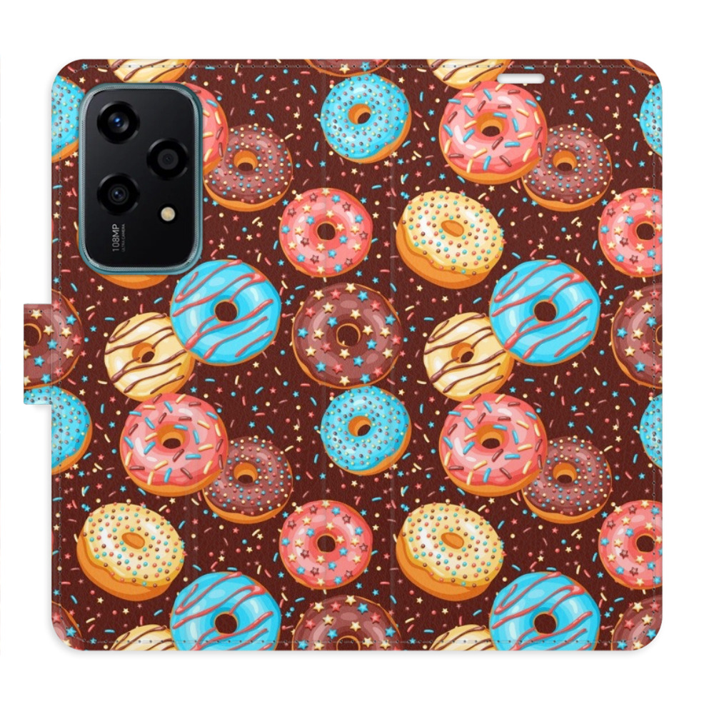 Knížkové flip pouzdro iSaprio s kapsičkami na karty - Donuts Pattern - Honor 200 Lite (Flip knížkové pouzdro, kryt, obal iSaprio s kapsičkami na karty a motivem - Donuts Pattern - Honor 200 Lite)