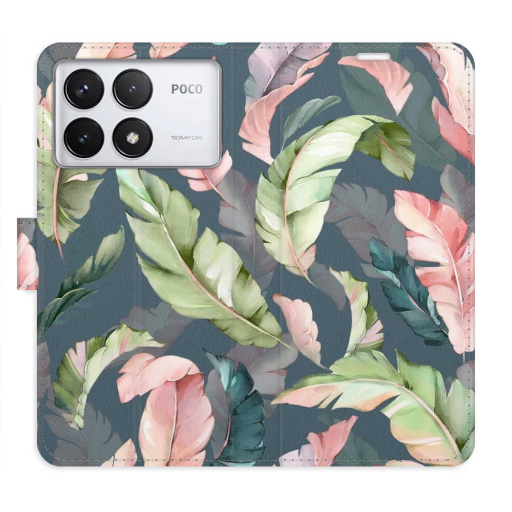 Knížkové flip pouzdro iSaprio s kapsičkami na karty - Flower Pattern 09 - Xiaomi Poco F6 Pro (Flip knížkové pouzdro, kryt, obal iSaprio s kapsičkami na karty a motivem - Flower Pattern 09 - Xiaomi Poco F6 Pro)