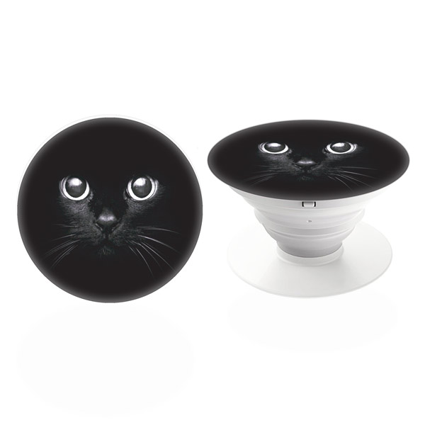 PopSocket iSaprio – Black Cat držák na mobil / mobil držka (PopSocket iSaprio – Black Cat držák na mobilní telefon / mobil držka)